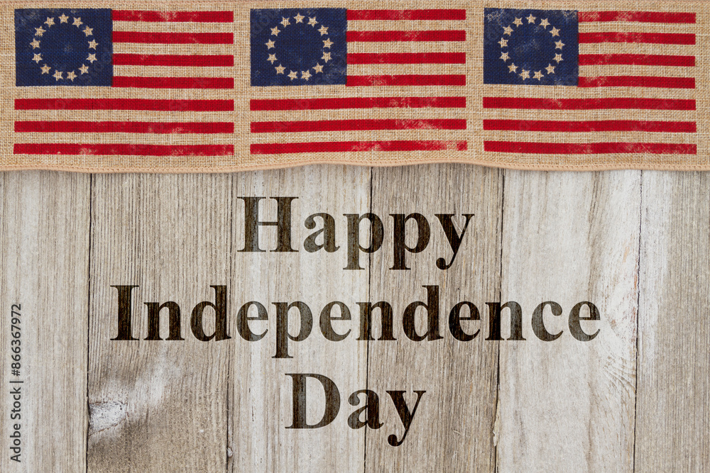 Canvas Prints happy independence day greeting