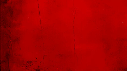 Obraz premium Red in grunge style for portraits, posters. Grunge textures backgrounds. Abstract grunge cracked concrete wall. Dark red abstract background And gradual change in soft colors and light in the middle. 