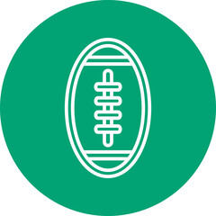 American football line circle icon