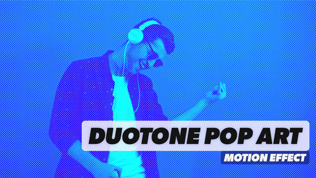 Duotone Pop Art Procedural Motion Effect 