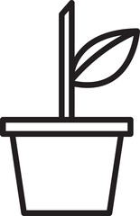 Fototapeta premium Plant Pot Line Icon