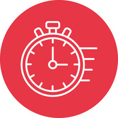 Stopwatch line circle icon