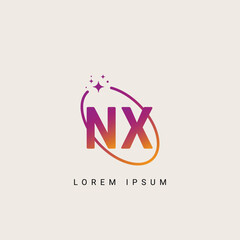 Creative minimal NX XN letter business logo initial based Monogram icon vector