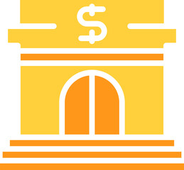 Fototapeta premium Bank Building Icon