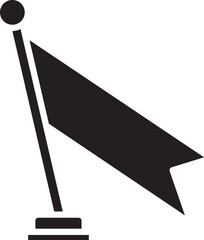 Flag Pole Glyph Icon
