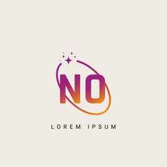 Creative minimal NO ON letter business logo initial based Monogram icon vector