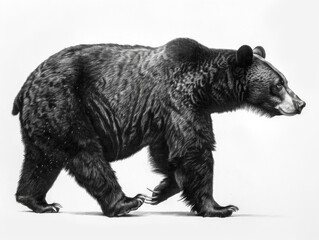 Fototapeta premium brown bear silhouette