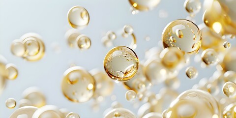 3D Illustration Hair Follicle Nourishment with Vitamin Bubbles. Concept Haircare Routine, Vitamin Infused Products, Healthy Hair Growth, Nourishing Scalp Treatments