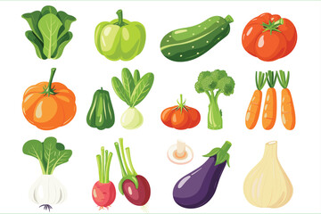 Seamless pattern of fresh vegetables. Collection of hand drawn vegetable illustrations isolated on white background. Set of various kinds of vegetable, isolated on a white background.