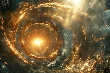 The Kryptonian interdimensional gateway shimmering with unknown energies
