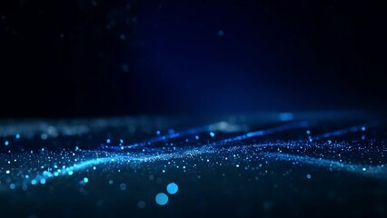 Chic night celebration Glittering Curtain Extravaganza slow motion abstract blue color black background full hd 4k video download