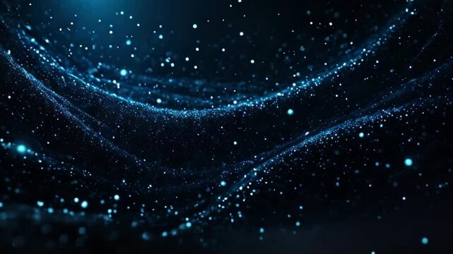 Chic night celebration Glittering Curtain Extravaganza slow motion abstract blue color black background full hd 4k video download