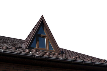 Part of house roof isolated