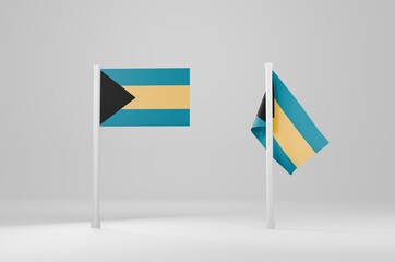 Bahamas Flag 3d Illustration Stock Image	