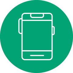 Mobile line circle icon