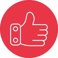 Thumb up line circle icon