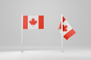 Canada Flag 3d Illustration Stock Image	