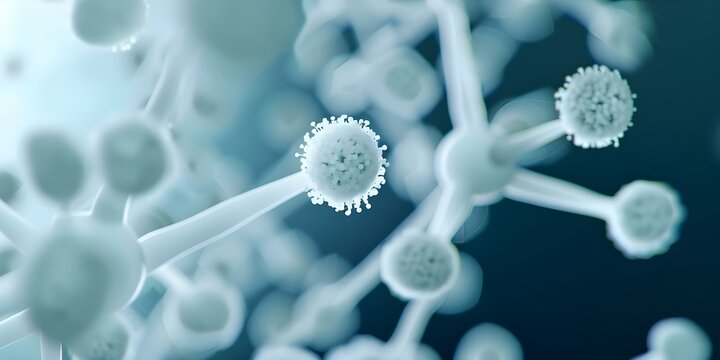 Probiotics and bacteria showcase intricate textures and structures at a microscopic level. Concept Microbiome Diversity, Probiotic Organisms, Bacterial Structures, Microscopic Textures