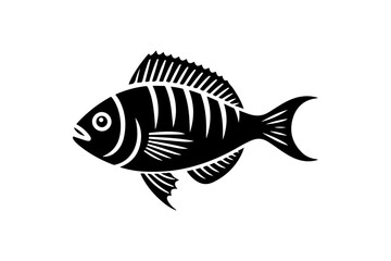  fish silhouette vector art white background