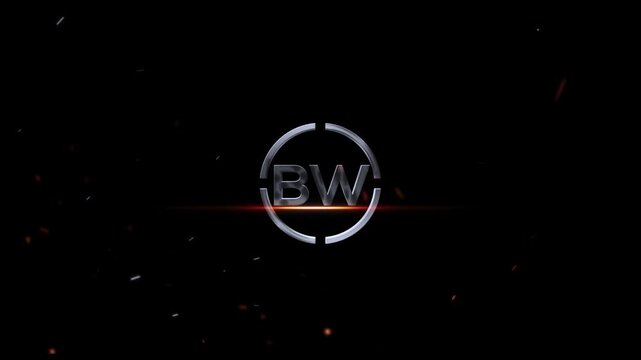 3D BW Logo Animation, Cinematic Bw wb Logo Letter Animation Videos On Black Background