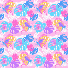 Butterfly pattern background design for background, wallpaper, carpet, wrapping, fabric, textile fashion wearing.