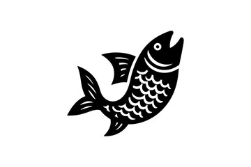  fish silhouette vector art white background