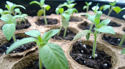 Preparing Tomato and Pepper Seedlings for Transplanting into Peat Cups An Introduction to Home Gardening