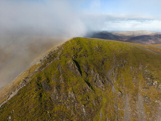 Amazing Cloud Inversion Over Mountain In The Lake Distract From Above