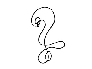 Obraz premium Single-Line Enigma: The Quest for Unraveled Knowledge through the Interrogation of the Unknown