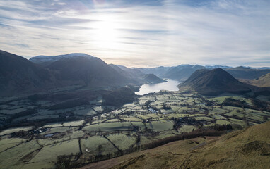 Lake District Mountains From Above