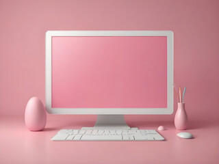 minimal blank search bar on pink background