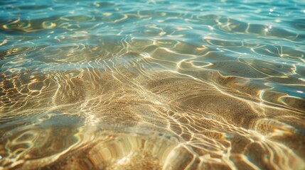 Fototapeta premium Ripples on the Surface of Clear Water.
