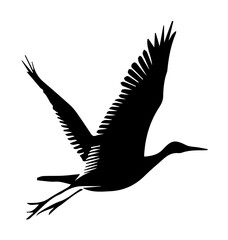 Bird In Flight Silhouette Vector