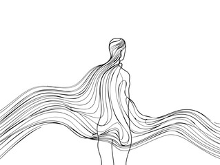 Obraz premium A Drawn Line into the Vast Unknown - Encapsulating the Limitless Potential of Emerging Technologies