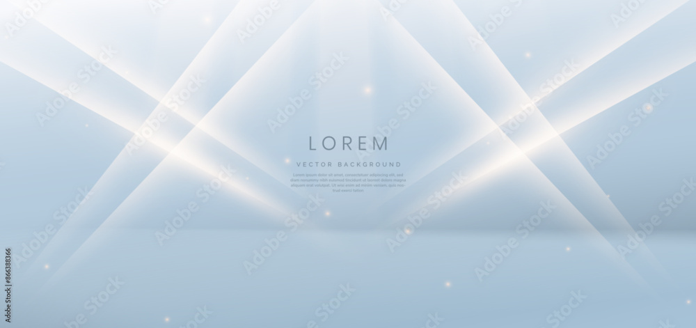 Wall mural scene modern grey background with gold lines lighting effect sparkle.