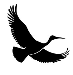 Bird In Flight Silhouette Vector