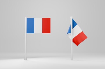 Saint Pierre and Miquelon Flag 3d Illustration Stock Image	
