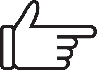 手　アイコン	指さし