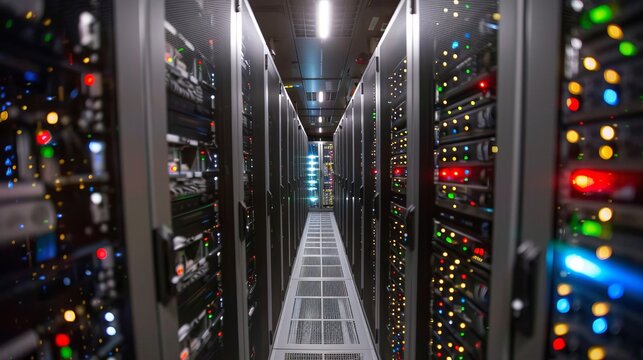 Server Room Interior: A Glimpse into the Digital Infrastructure
