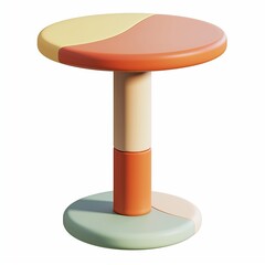 Bar table small wooden for cafe or restaurant cartoon illustration