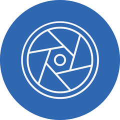 Shutter line circle icon