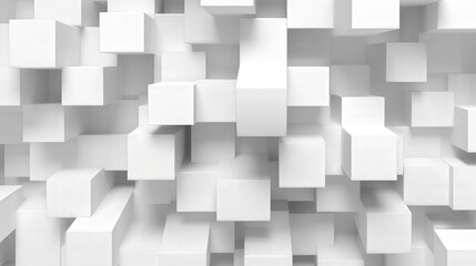 Abstract White Cube Pattern