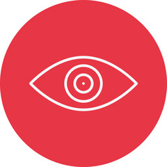 Eye line circle icon