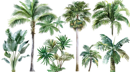 Watercolor Tropical Plant Collection