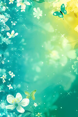 Enchanted Garden - Postcard and Note Background