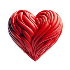 3d Heart icon on transparent background
