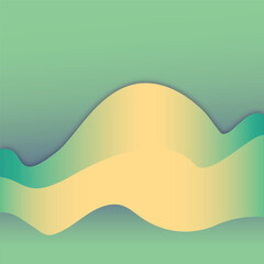 Abstract background.Green body waves.Print.Geometry