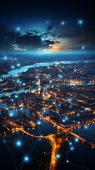 Global Connectivity: Illuminated Big City Network 