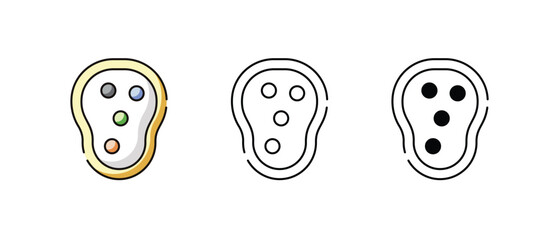 Guard icons vector set stock illustration