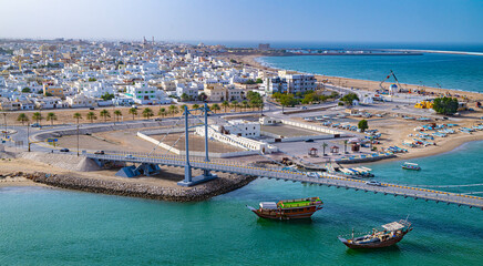 Fototapeta premium View of the city of Sur, Oman